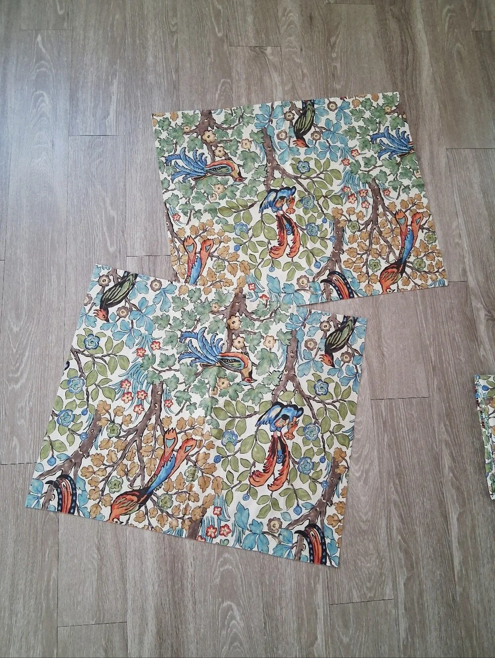 Pottery Barn Mayle Queen Duvet Cover And Shams Birds Botanical Floral